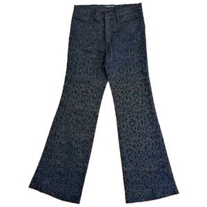 Flared black stretchy pants